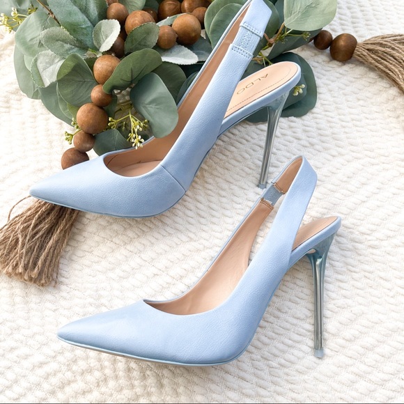 ALDO | Niky Baby Blue Slingback Heels Pumps - Picture 5 of 11